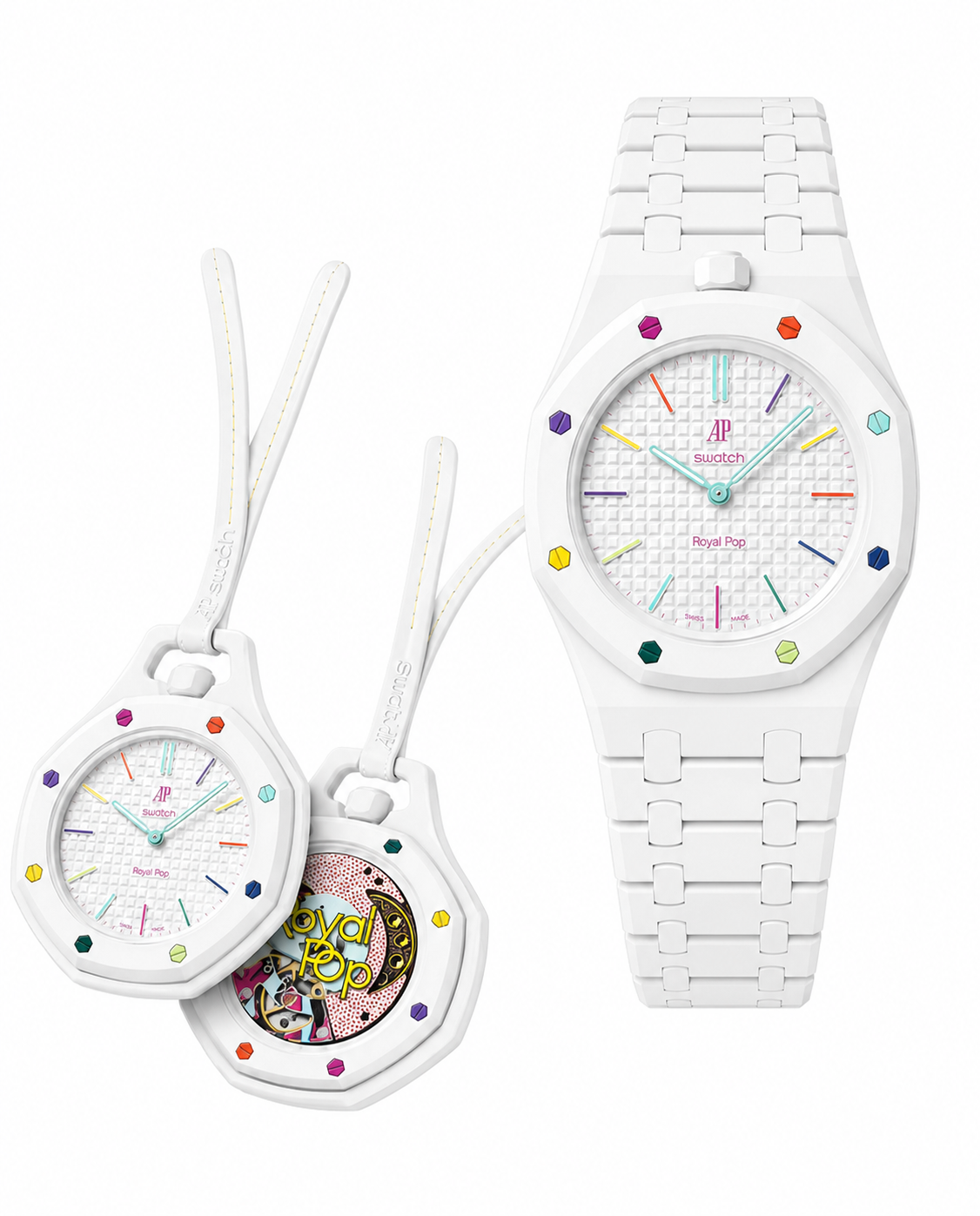 Royal Pop + Bracelet Royal Pop Bioceramic Blanc Signature