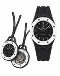 Royal Pop + Bracelet Royal Pop Silicone Noir & Blanc